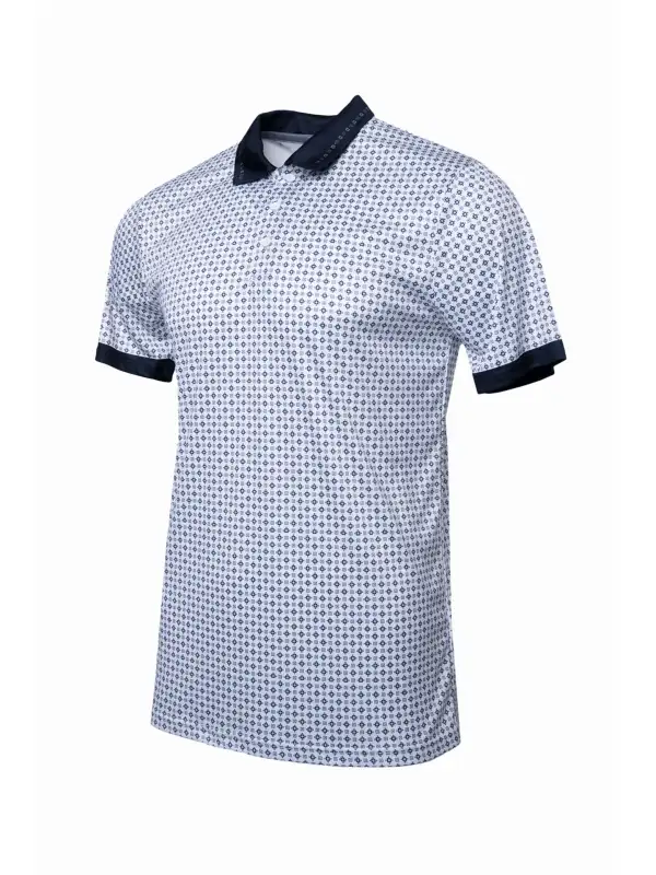 Pánské polo bílé káro