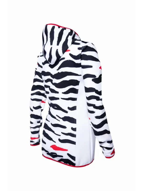 Dámská mikina s kapucí ZEBRA II. vzorek
